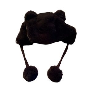Resolute Cozy Faux Fur Bear ears & Pom-Pom Hat